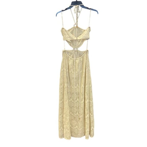 Jonathan Simkhai swim sz L Maxi Coverup Crochet Designer Luxury Boho Western - Picture 4 of 7